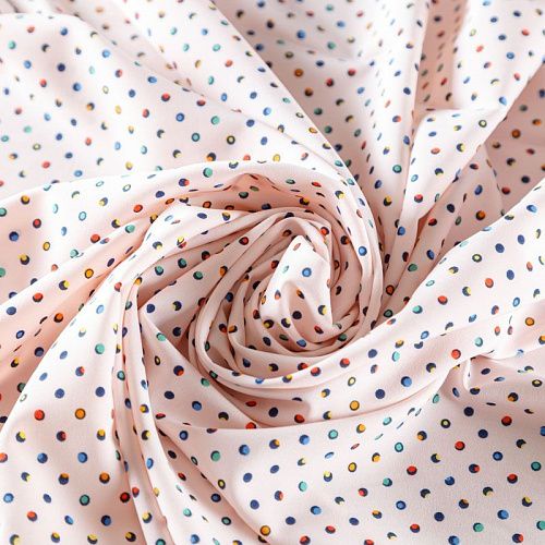 Ткань плательно-рубашечная 049-08413 молочный принтованный