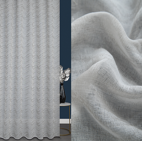 Тюль лен H-300 см 05-01-15432 бежевый