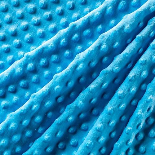 Плюш Minky К30-275 голубой однотонный