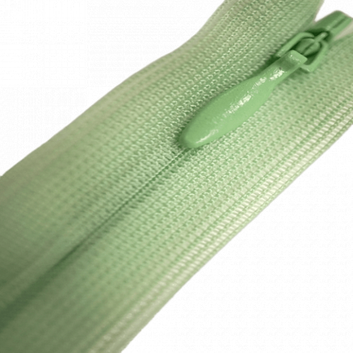 Молния спираль потайная YKK 65 см н/р салатовый YKK/P-65-531