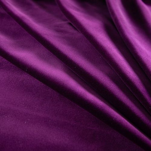 Бархат хлопковый 002-20033 пурпурный однотонный