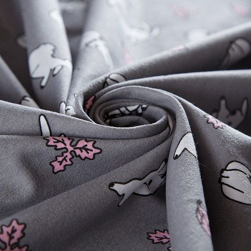 Футер 2-х нитка 062-14507 серый принтованный