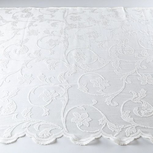 Тюль жаккардовый h-90 см Т292-01-235 молочный 