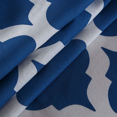 Ткань портьерная H-280 см 19-02-15863 синий принтованный