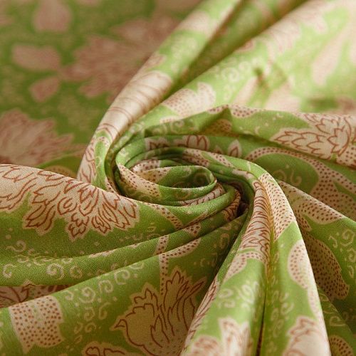 Батист 003-16631 зеленый принтованный