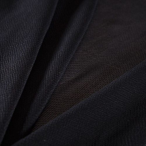 Шифон шелковый 068-16232 черный однотонный