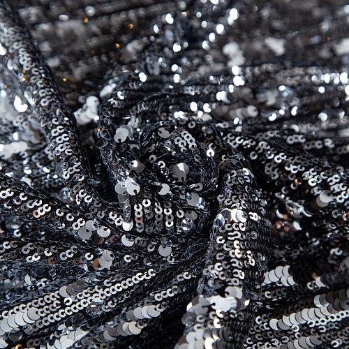 Пайетки на сетке 055-20188 серебро