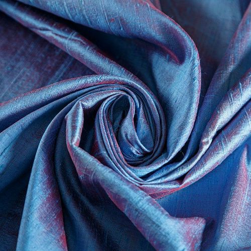 Дикий шелк 016-04875 голубой с фуксией хамелеон