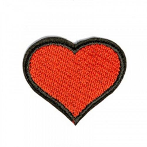 Термоаппликация TBY 4,5х4 см Красное сердце S03 красный