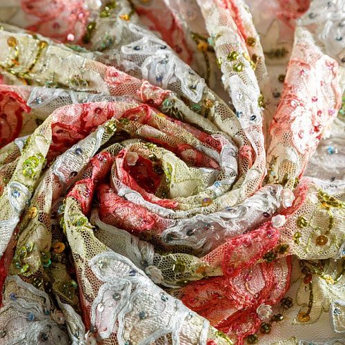 Сетка с вышивкой 055-04144 белый