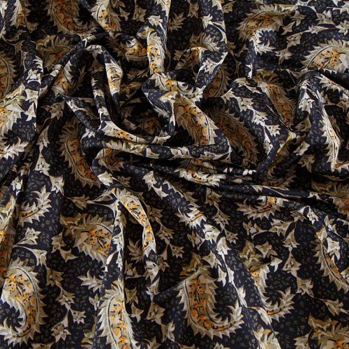 Трикотаж 056-12498 черный принтованный