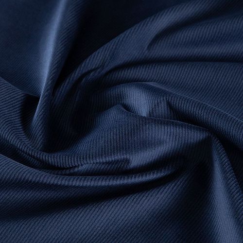 Вельвет стрейч 008-20784 темно-синий однотонный