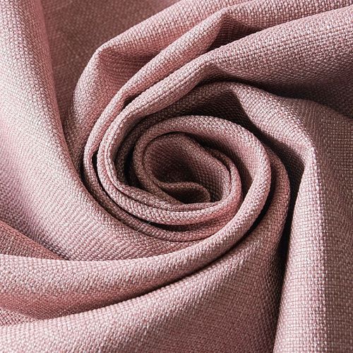 Ткань портьерная лен h-300 см 05-02-11510 пудрово-розовый однотонный