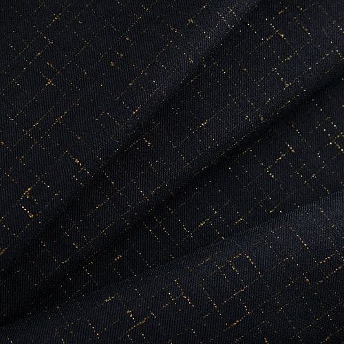 Ткань костюмная дублированная Yves Saint Laurent 025-16338 черный с люрексом