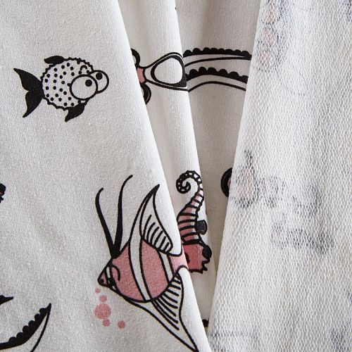 Футер 2-х нитка 062-14532 молочный принтованный