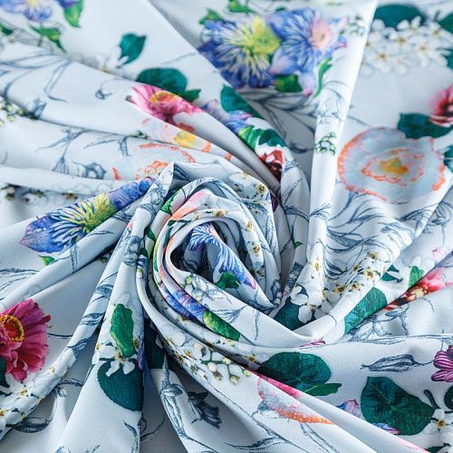 Вискоза "Лоренцо" 036-08217 выбеленный голубой однотонный