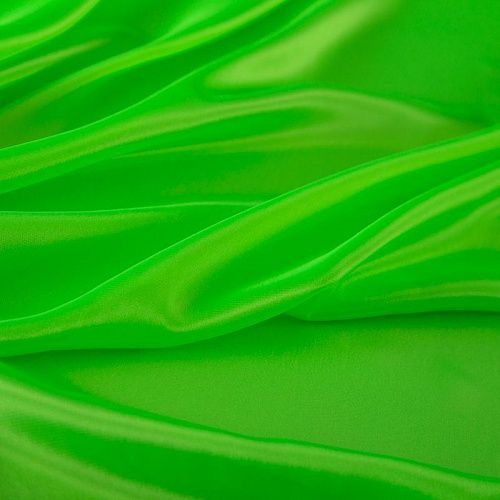 Перл шифон 068-19399 зеленый неон однотонный
