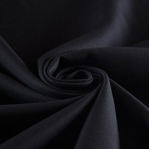 Ткань костюмная стрейч 025-17270 черный однотонный