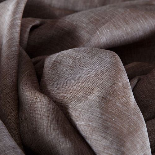 Лен натуральный 035-16650 кофейный меланж