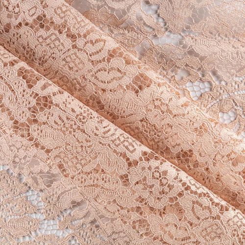 Гипюр К33-512 карамельный однотонный