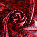 Шелк натуральный К28-650 черный принтованный