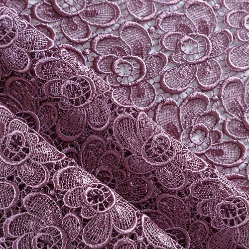 Гипюр-макраме К09-016 розовато-лиловый