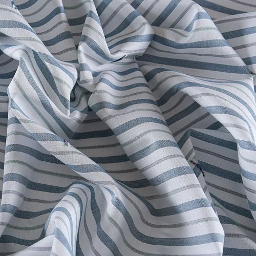 Хлопок плательно-рубашечный 049-11955 белый принтованный