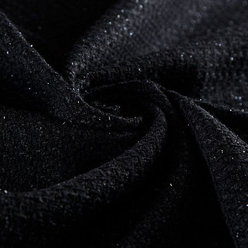 Твид шанель 052-15568 черный однотонный