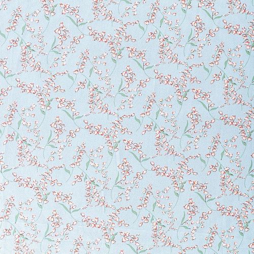 Креп-шифон 027-01446 светло-голубой принтованный