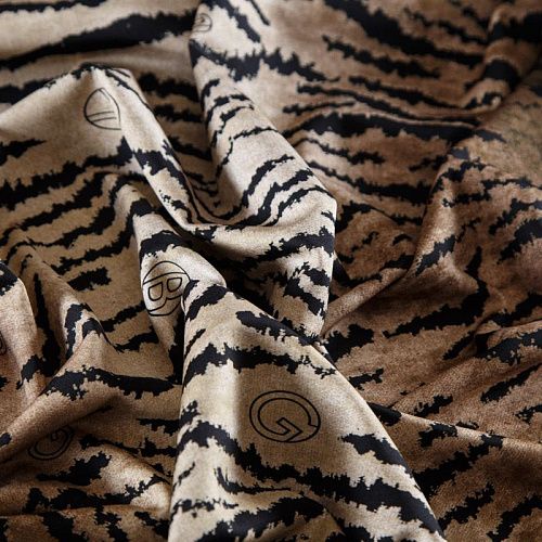 Лайкра 005-12475 бежевый принтованный