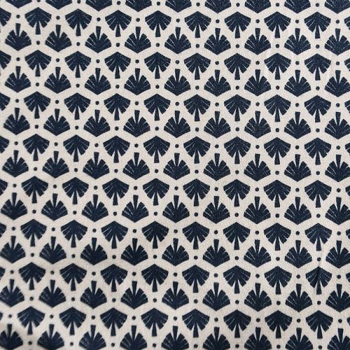 Коттон стрейч 063-12069 молочный принтованный