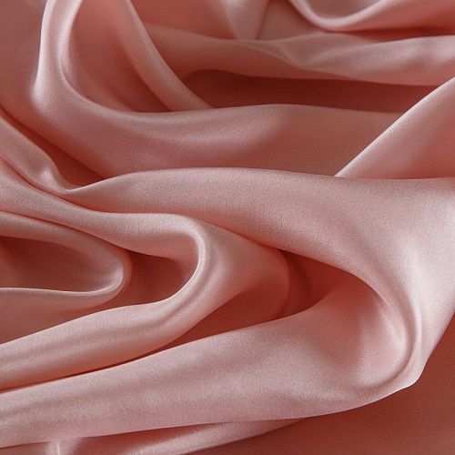 Шелк натуральный 064-16883 пудрово-розовый однотонный