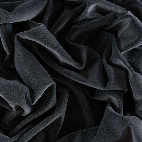 Бархат 002-11898 дымчато-серый однотонный