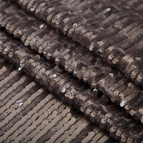 Пайетки на трикотаже F.Filippi 055-16420 зеленая бронза