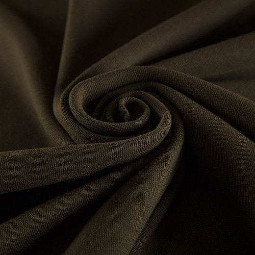 Трикотаж хлопковый 056-16159 хаки однотонный