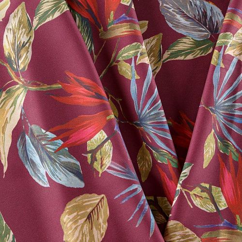 Креп 026-08172 винный принтованный