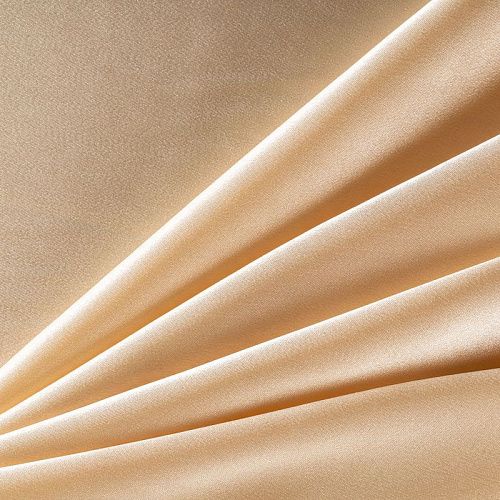 Креп-сатин К33-769 бежевый однотонный