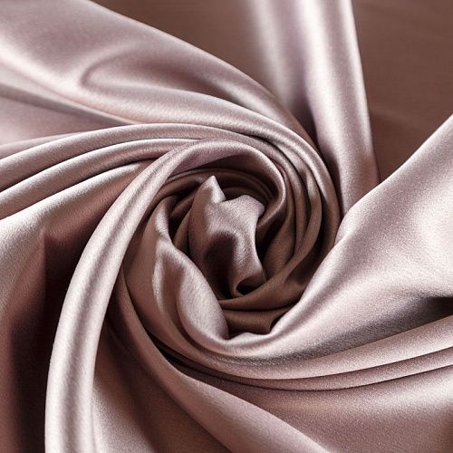 Сатин стрейч 001-08128 серебристо-розовый однотонный