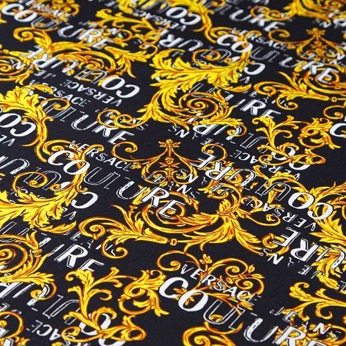 Трикотаж 056-12473 черный принтованный 