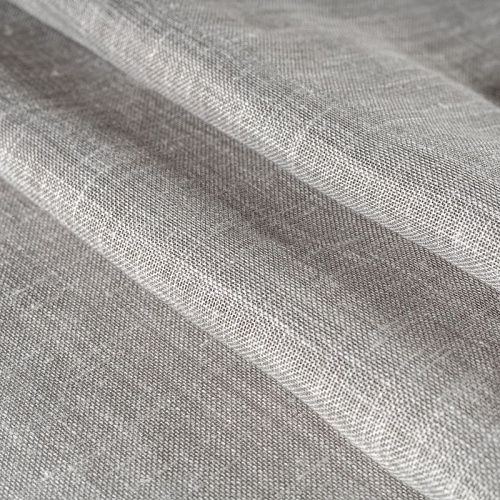 Тюль лен h-330 см Т420-01-09 серый однотонный