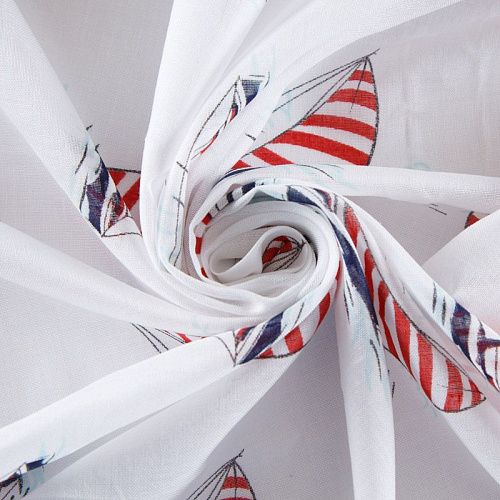 Батист 003-12116 белый принтованный