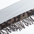Тесьма декоративная 140 мм с пайетками PA0827 черный/серебро 