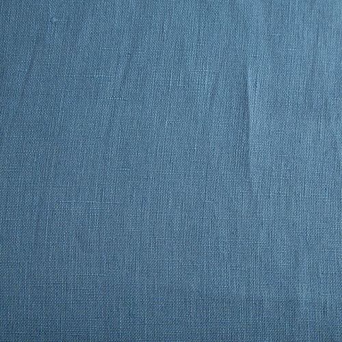 Лен натуральный 035-20028 пыльно-голубой однотонный