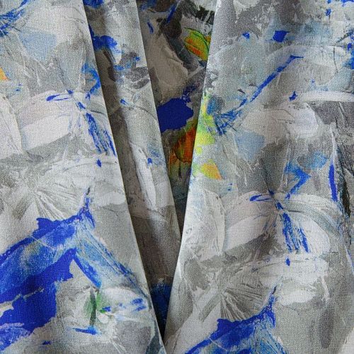 Вискоза 009-13553 серый принтованный