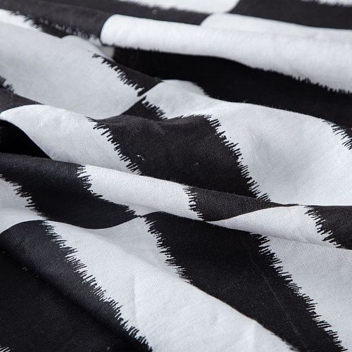 Лен натуральный 035-19899 черно-белый