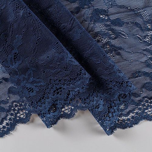 Кружево эластичное 200 мм Ф01-0212 темно-синий