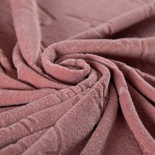 Трикотаж махровый Philipp Plein 056-20148 розовый антик