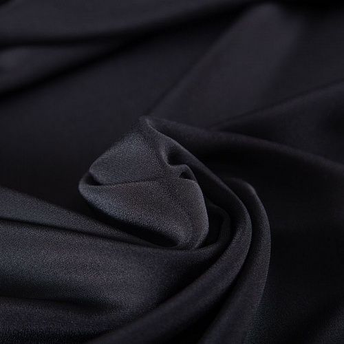 Шелк натуральный 064-19900 черный однотонный