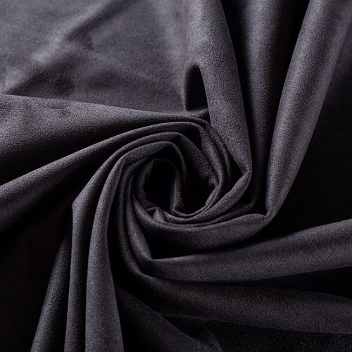 Замша искусственная 018-01930 черный однотонный