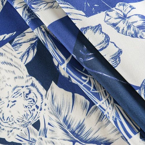 Вискоза 009-11719 сапфировый принтованный